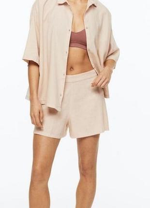 Шорты 55%льон+віскоза, h&m, m/l