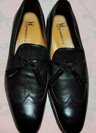 Чоловічі лофери moreschi, made in italy, натуральна шкіра, преміум/size 8(42)