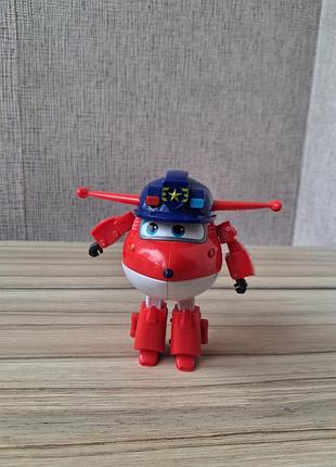 Игровая фигурка-трансформер super wings transforming police jett, джетт полицейский