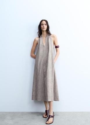Сукня з коміром халтер zara