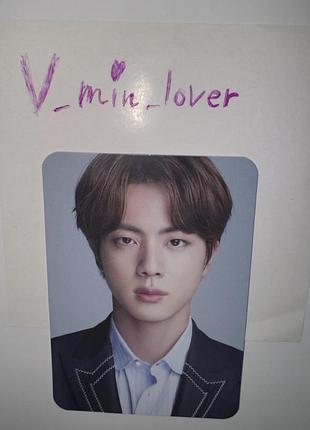 Bts jin колекційна карта джин мерч