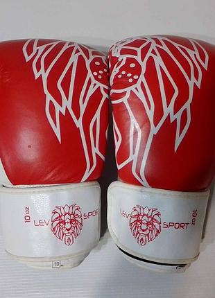 Боксерські кожані рукавички "lev sport", розмір 10oz.