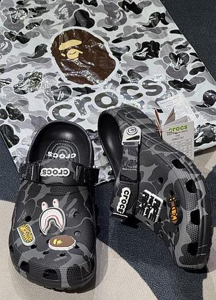 Тапки crocs x bape