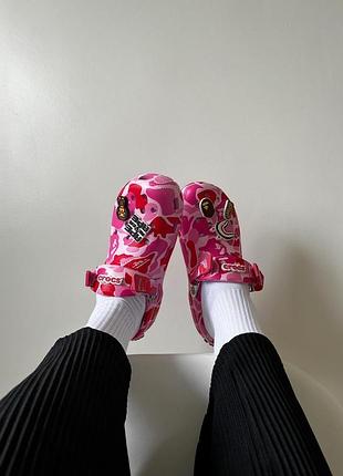 Тапки crocs x bape