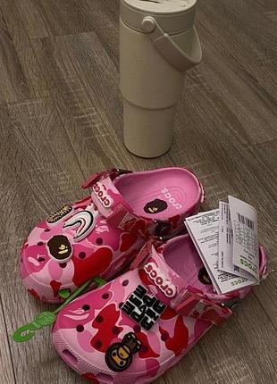 Тапки crocs x bape