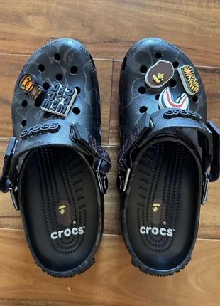 Тапки crocs x bape