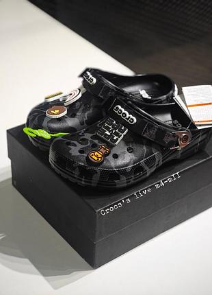 Тапки crocs x bape