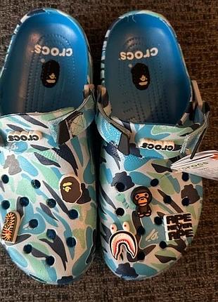 Тапки crocs x bape