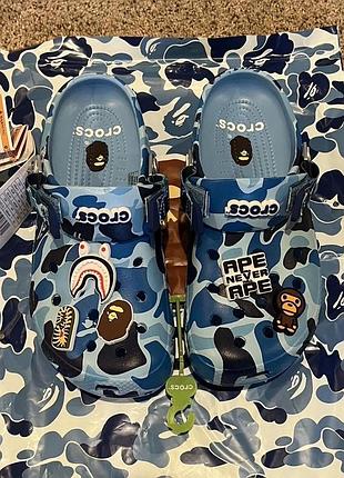 Тапки crocs x bape