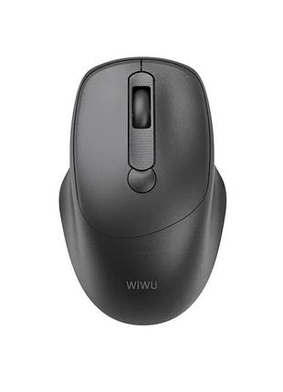 Беспроводная эргономичная мышь wiwu wm113 2.4g usb для пк и ноутбука, тихие кнопки, 800/1200/1600 dpi, черная