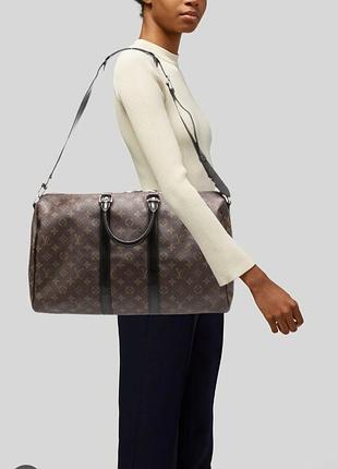 Сумка cтильlouis vuittonlv monogram keepall bandouliere 45