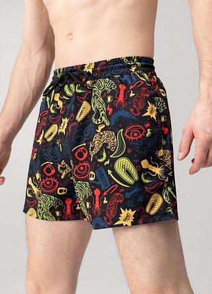 Плавательные шорты мужские slavni черные, шорты для плавания slavni swimming pool print tigr i oko черные