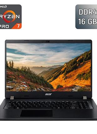 Ноутбук б-класс acer travelmate p215-41-g2 / 15.6" (1920x1080) ips / amd ryzen 7 pro 5850u (8 (16) ядер по 1.9 - 4.4 ghz) / 16 gb