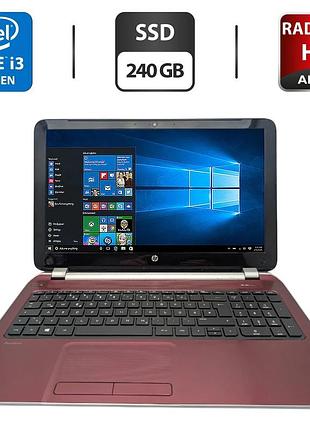 Ноутбук hp pavilion 15 / 15.6" (1366x768) tn / intel core i3-4005u (2 (4) ядра по 1.7 ghz) / 8 gb ddr3 / 240 gb ssd / amd radeon