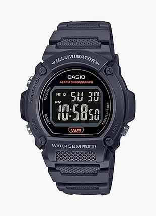 Часы casio illuminator w-219h-8bvcf | спортивные цифровые casio | wr50 | оригинал