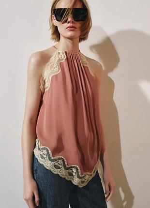 Кружевной топ halter zw collection