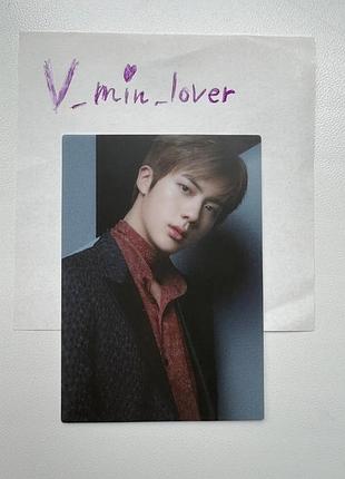Bts the best jin офіційна колекційна пластика японська карта джин бтс мерч