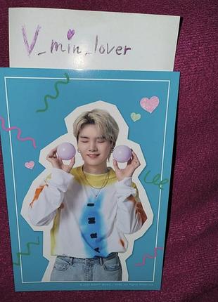 Bts jp fc suga лімітована офіційна колекційна листівка юнгі мерч