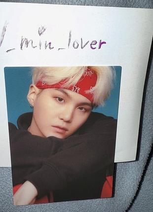 Bts the best suga офіційна японська пластикова карта юнгі бтс мерч