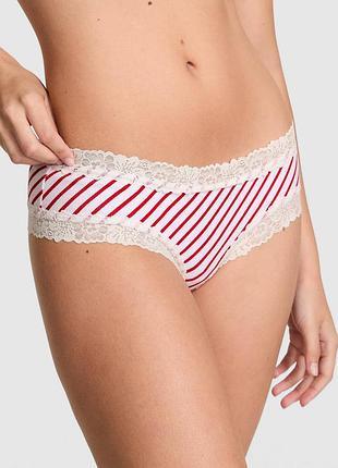 Женские трусики victoria’s secret (54439712386) cheeky wink lace-trim xxl белые