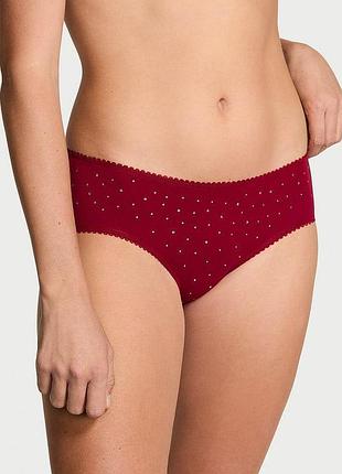 Женские трусики victoria's secret (721533699673) stretch cotton sparkle hiphugger xs красные