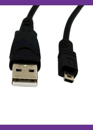 Кабель usb - mini-b 8pin 1.5м з феритом для nikon uc-e6 d5000, olympus cb-usb7 fe-20, pentax, konica minolta