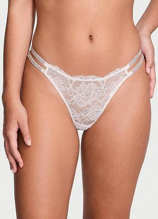 Женские трусики victoria's secret (154100516439) shine strap thong s белые