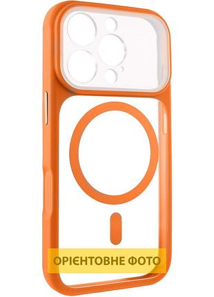Чехол tpu+pc getman moon clear with magsafe для apple iphone 16 pro (6.3") orange