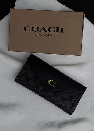 Кошелек coach визитница большая черная