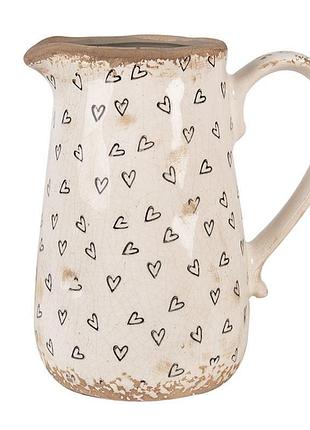 Декоративный керамический кувшин в винтажном стиле, 16*12*18 см, nd-6ce1654m nai
