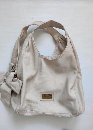 Винтажная кожаная сумка valentino