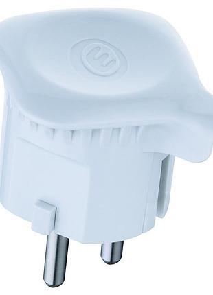 Переносная евро вилка electraline 90° 16a /250в белая (55023)