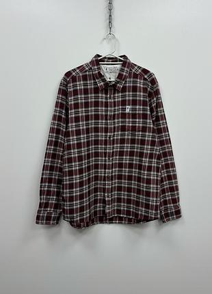 Крута сорочка nikin tree planter checked cotton flannel shirt red/white