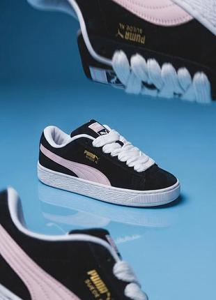 Кросівки жіночі 🙂 puma suede xl black-whisp of pink.