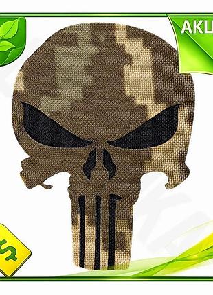 Ve патч на липучке camotec new version punisher 6х8 см кордура шеврон нашивка для военных и активного n6w_ver