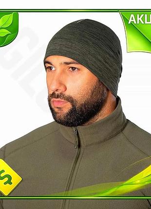 Ve шапка camotec beanie 3.0 new version polarheat qs олива зимова шапка для активного відпочинку підшо n6w_ver
