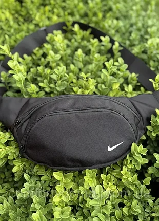 Бананка мужская черная nike, сумка спорт поясная нагрудная найк 3