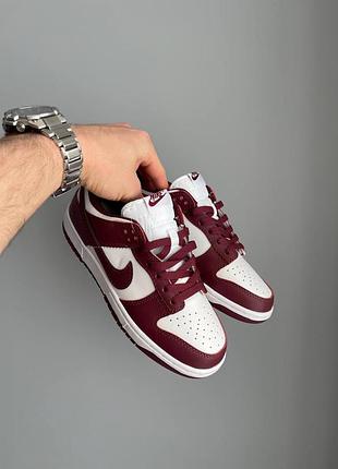 Кросівки nike dunk low team red bordeaux