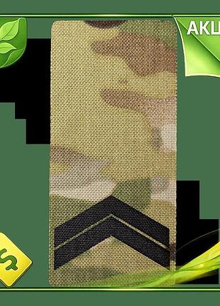 Ve погон camotec младший сержант new version мультикам на липучке нашивка для военных и тактических ну n6w_ver