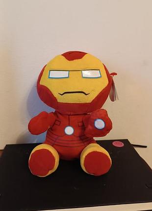 Залізна людина iron man іграшка м'яка ty marvel 15 см