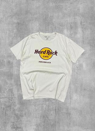 Футболка hard rock cafe оригінал біла вінтажна футболка хард рок кафе innsbruck мерч