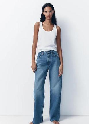 Джинси zara xs s прямі вільні