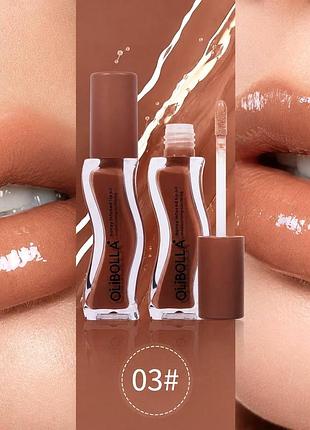 Дзеркальний блиск для губ olibola, відтінок 03 chocolate nude