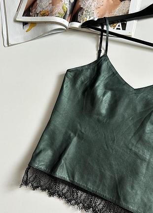 Майка,топ з шкіри преміум бренду the kooples.