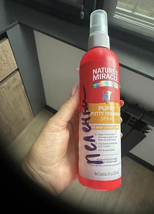 Nature's miracle housebreaking potty training spray - спрей, привчаючий до туалету, для цуценят , 236 мл