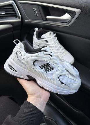 Стильные женские кроссовки new balance 530 white black premium