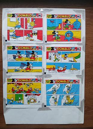 Колекція вкладок від жувальної гумки bubble gum donald ml.80-і.