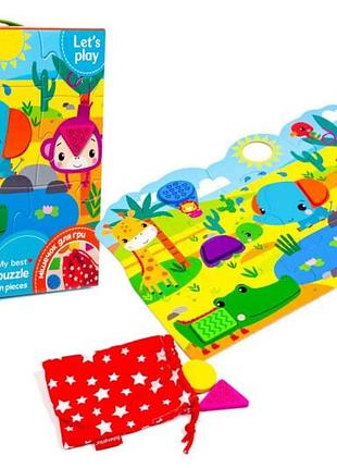 Пазли "fisher price. maxi puzzle and wooden pieces" vt1100-01 vladitoys