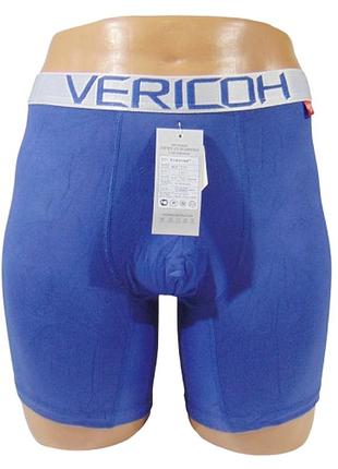 Мужские трусы боксеры удлиненные 3xl синие vericoh 1201
