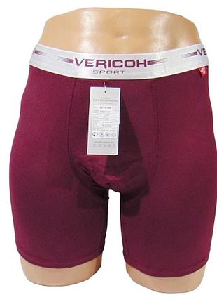 Чоловічі труси боксери 2xl бордові vericoh 1240